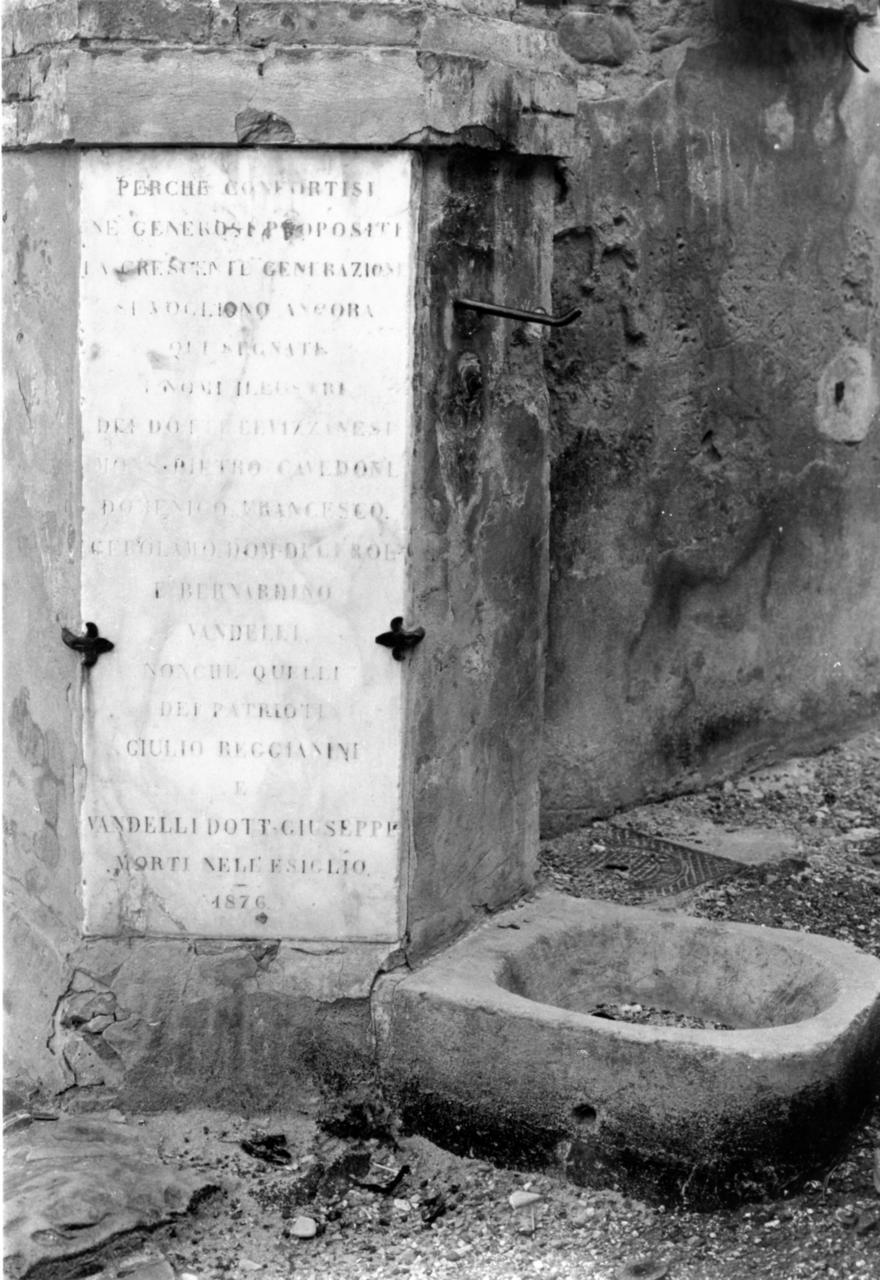 lapide commemorativa - bottega modenese (sec. XIX)