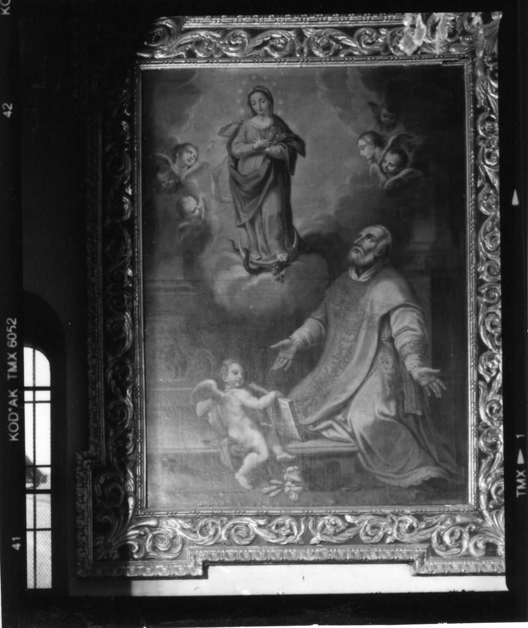 San Filippo Neri ha la visione della Madonna Immacolata (dipinto) di Consetti Antonio (bottega) (metà sec. XVIII)