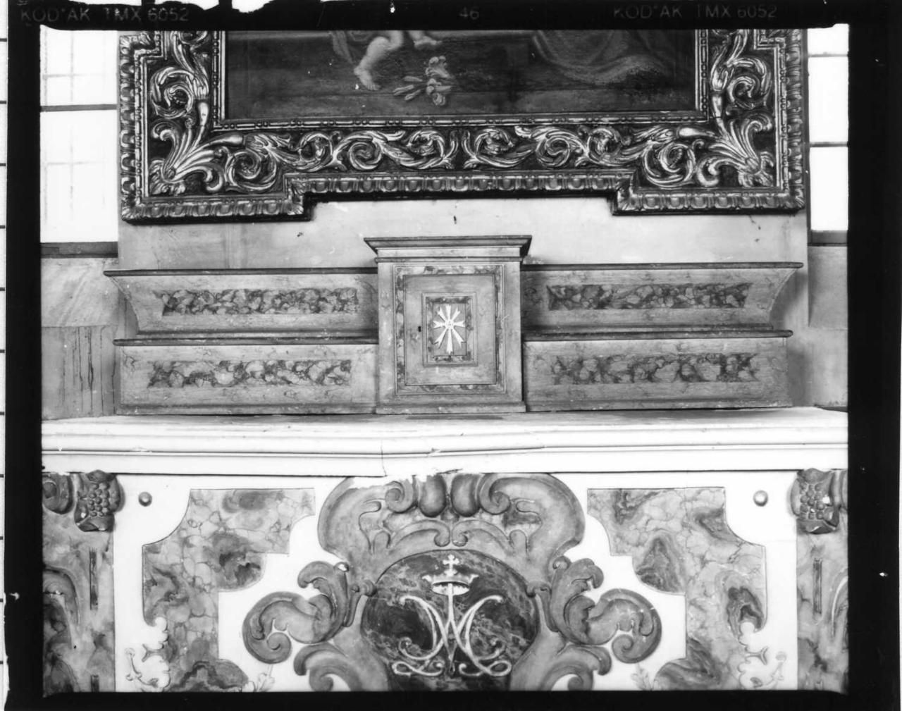 gradino d'altare - bottega emiliana (fine/inizio secc. XVIII/ XIX)