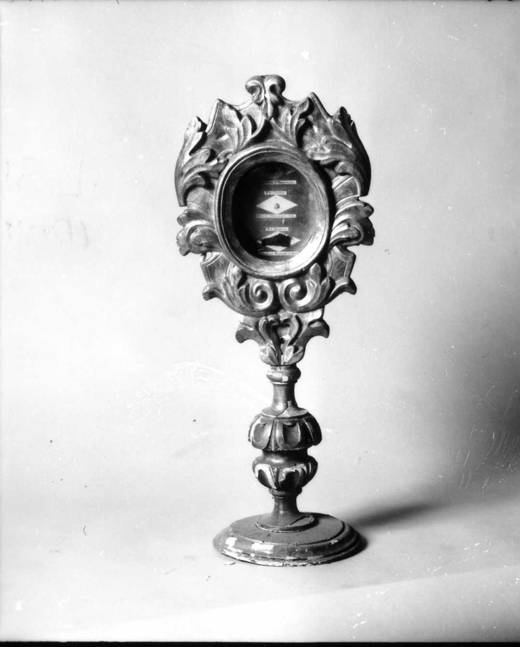 reliquiario - a tabella, serie - bottega emiliana (prima metà sec. XVIII)