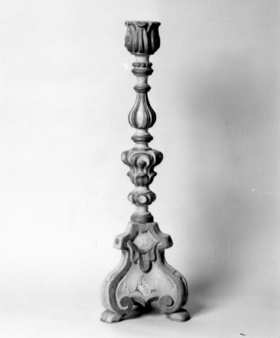 candeliere d'altare - bottega emiliana (seconda metà sec. XVIII)