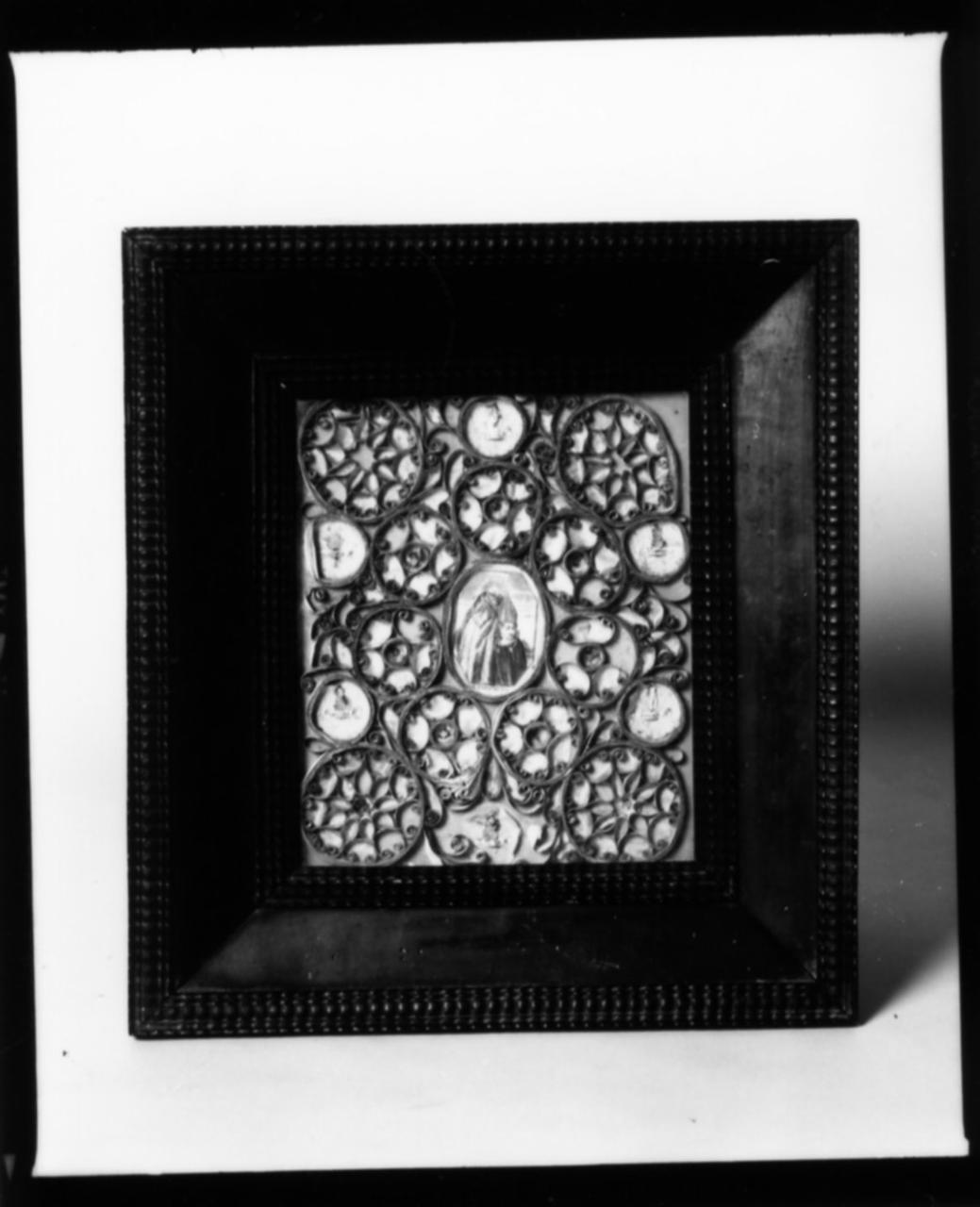 reliquiario a teca - a cassetta - bottega emiliana (sec. XIX)