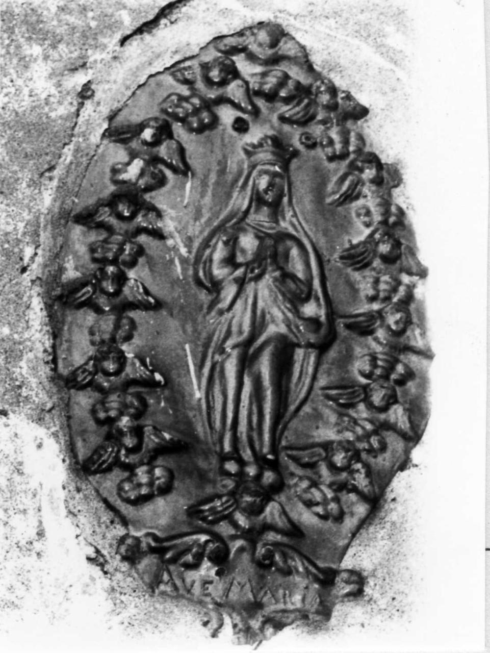 Madonna Assunta (targa devozionale) - bottega modenese (inizio sec. XVIII)