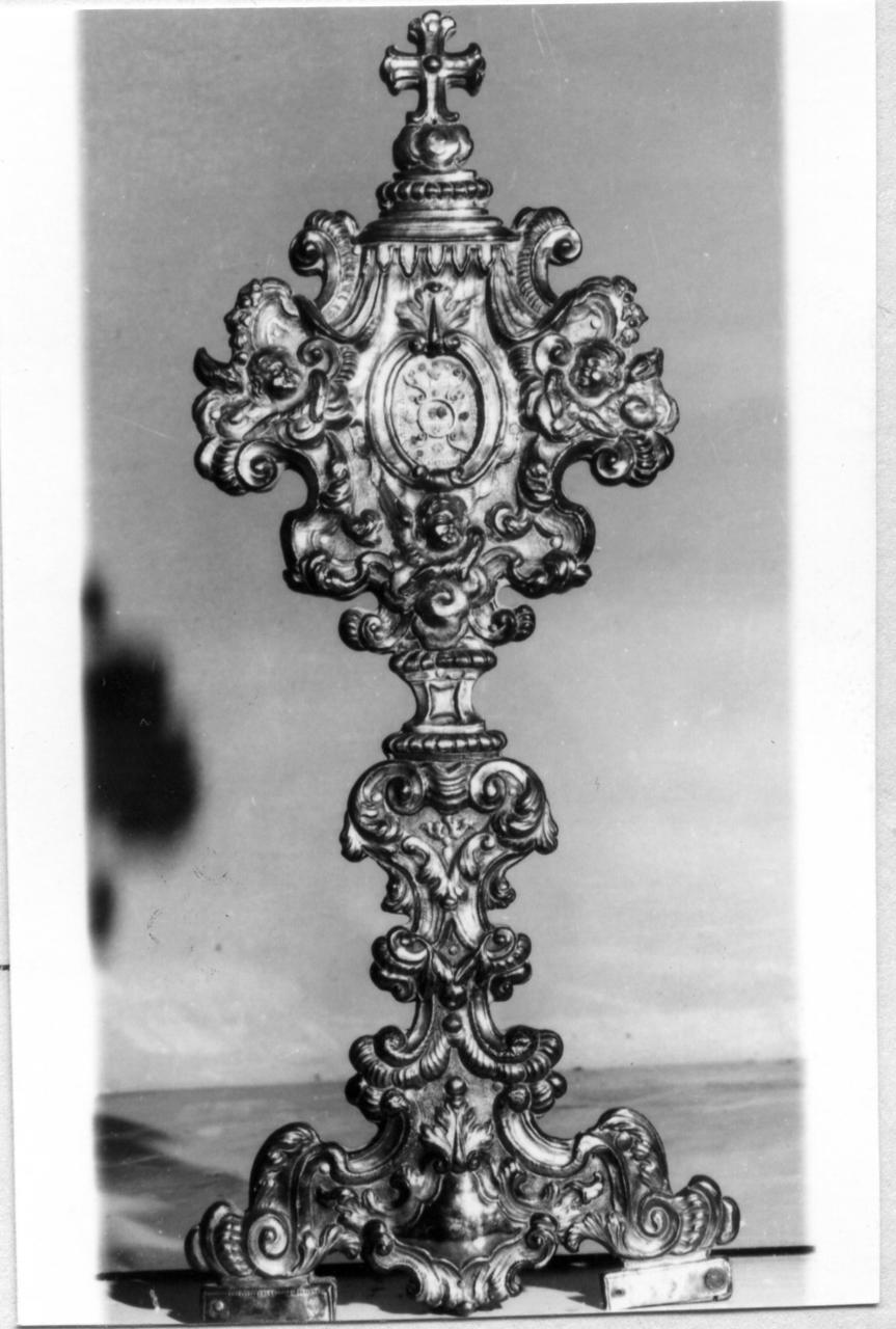 reliquiario - a ostensorio - bottega reggiana (metà sec. XVIII)