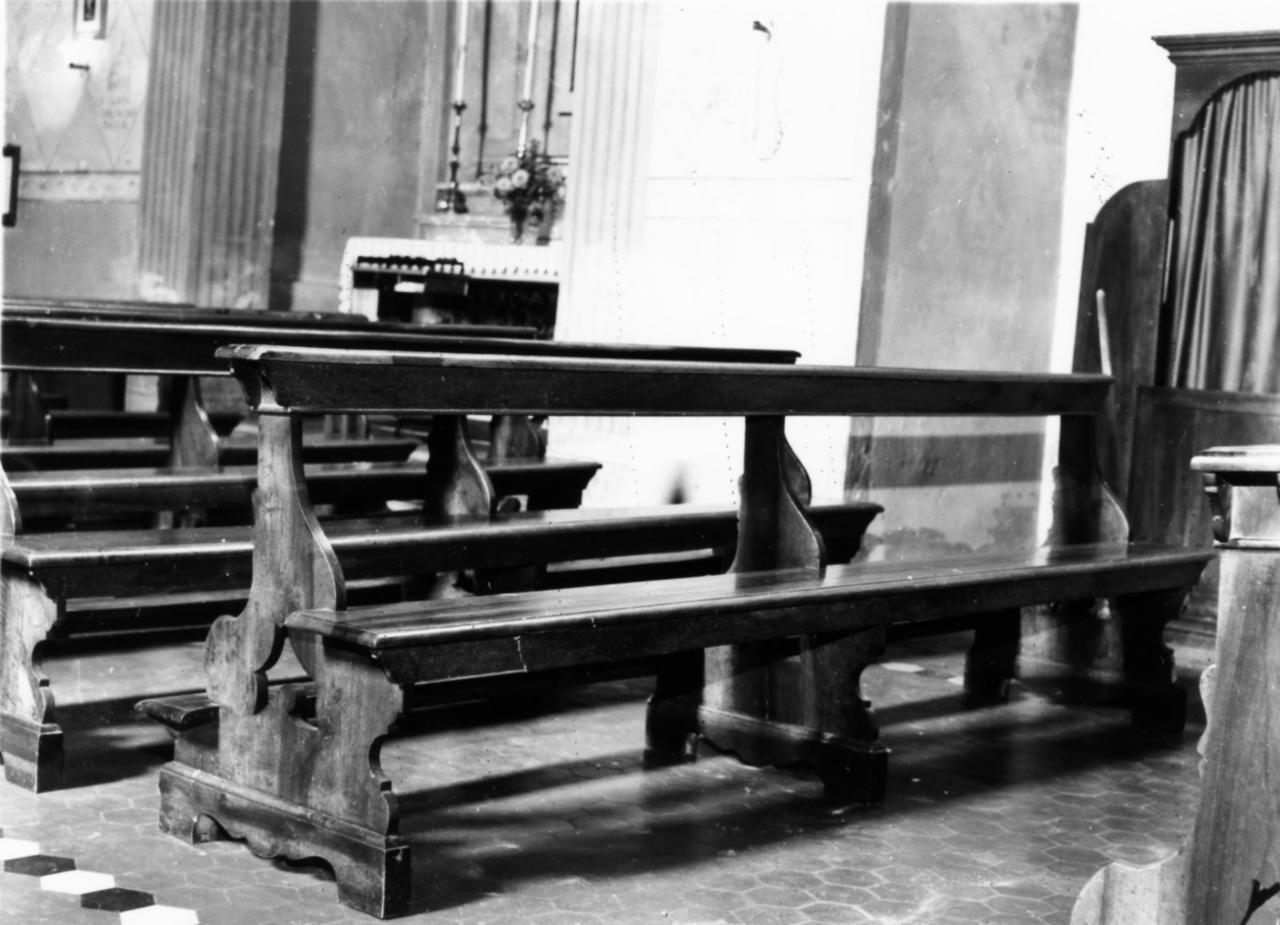 banco da chiesa, serie - bottega modenese (metà sec. XIX)