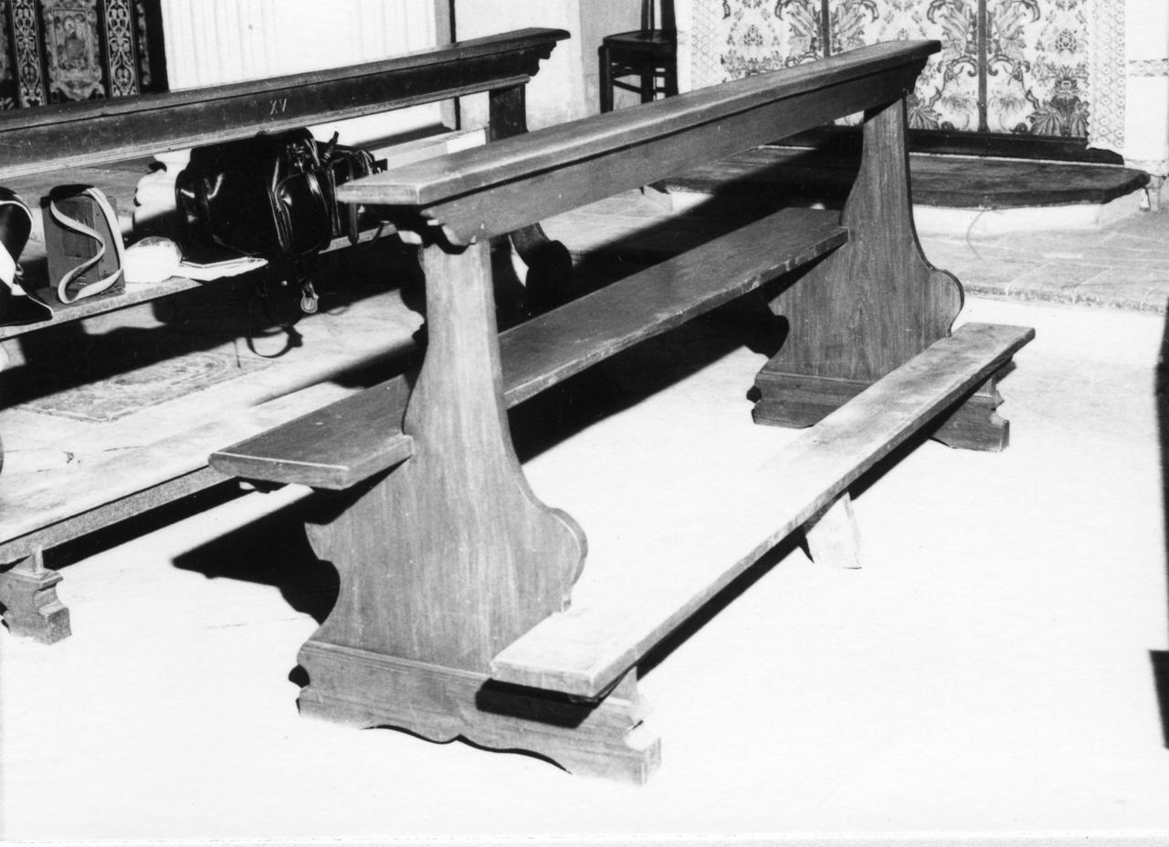 banco da chiesa, serie - bottega reggiana (fine/inizio secc. XIX/ XX)