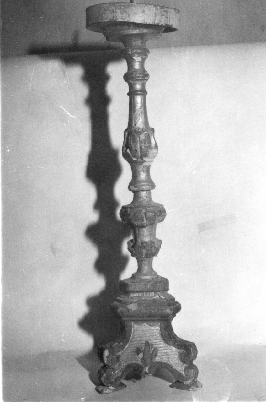 candeliere, serie - bottega emiliana (fine/inizio secc. XVIII/ XIX)