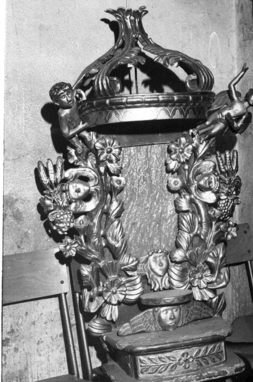 tronetto per esposizione eucaristica - bottega reggiana (sec. XIX)