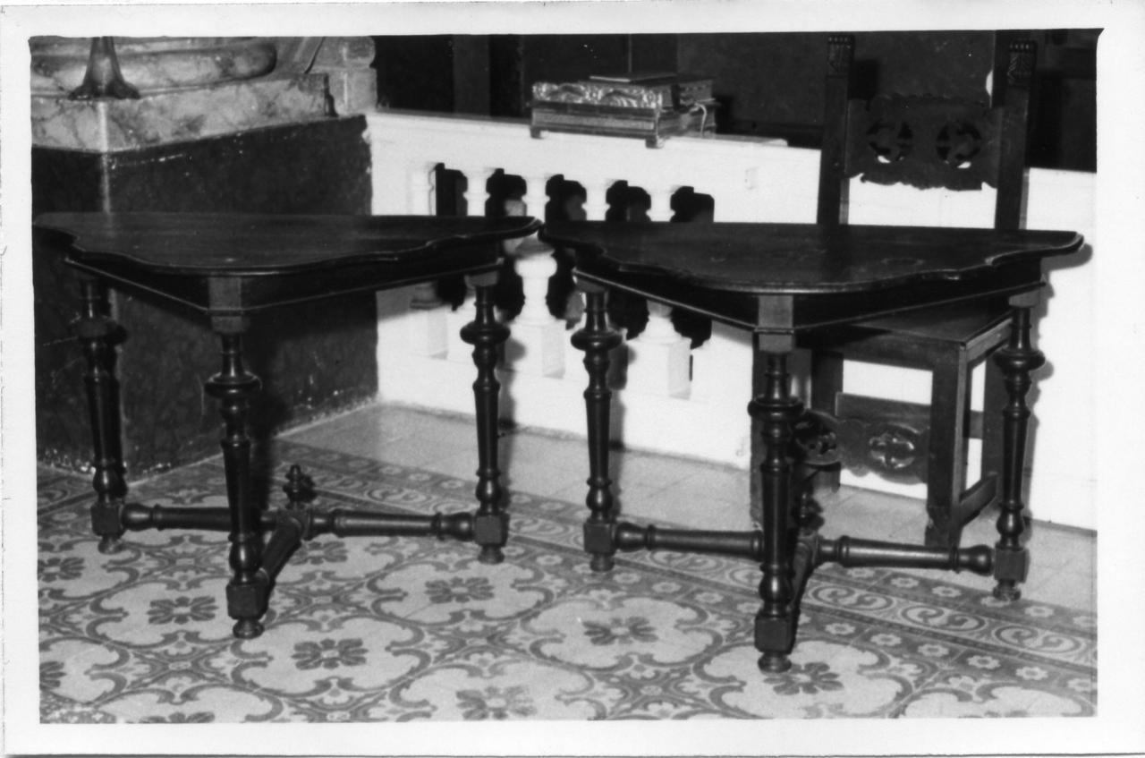 tavolo, serie - bottega emiliana (inizio sec. XVIII)