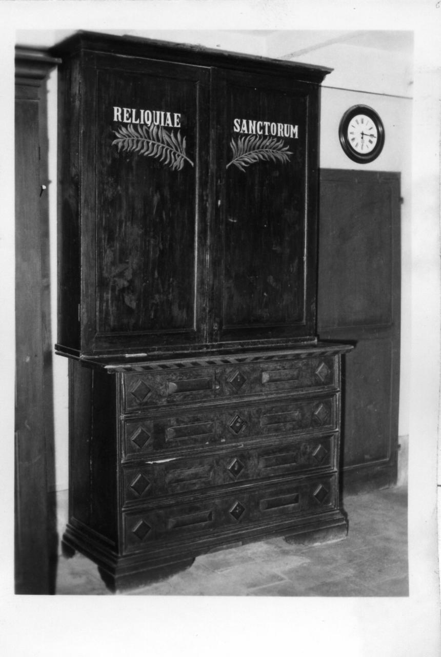 cassettone - bottega emiliana (inizio sec. XVIII)