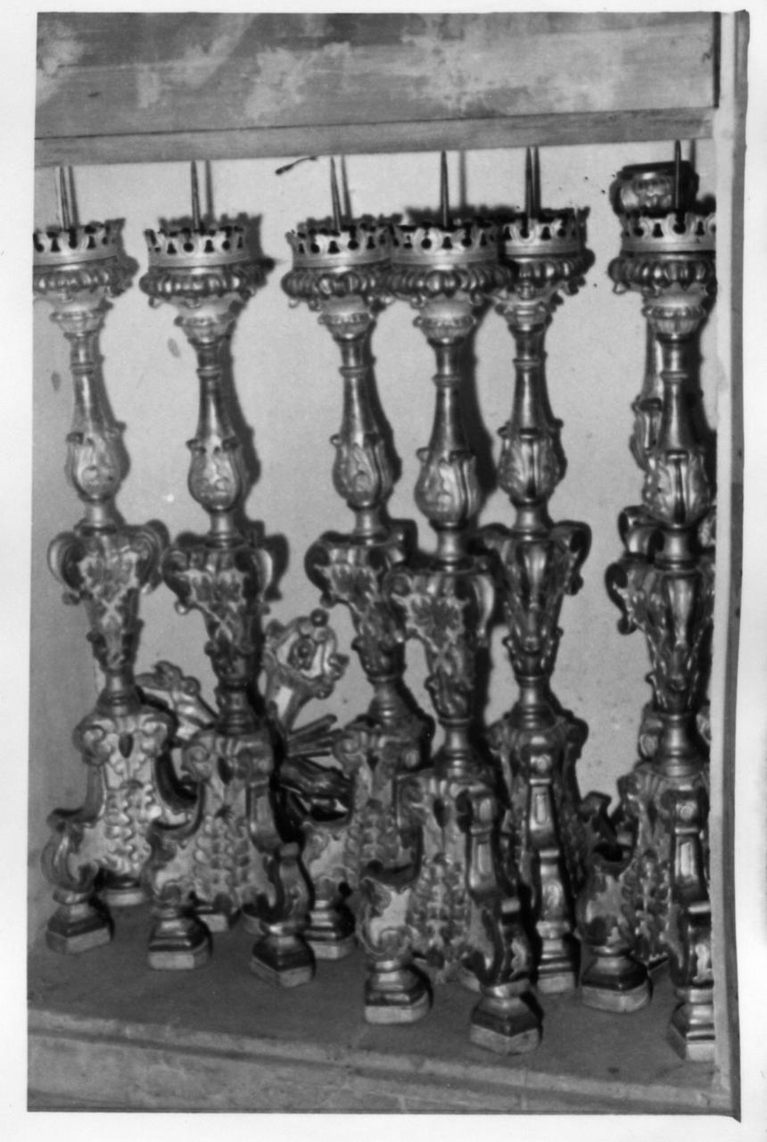 candeliere, serie - bottega modenese (metà sec. XVIII)