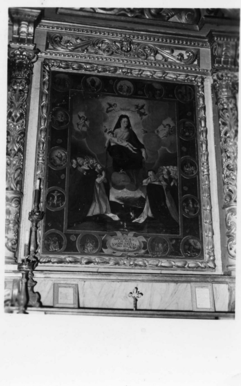 Madonna del Rosario con San Domenico e Santa Caterina da Siena (dipinto) - ambito modenese (inizio sec. XVII)