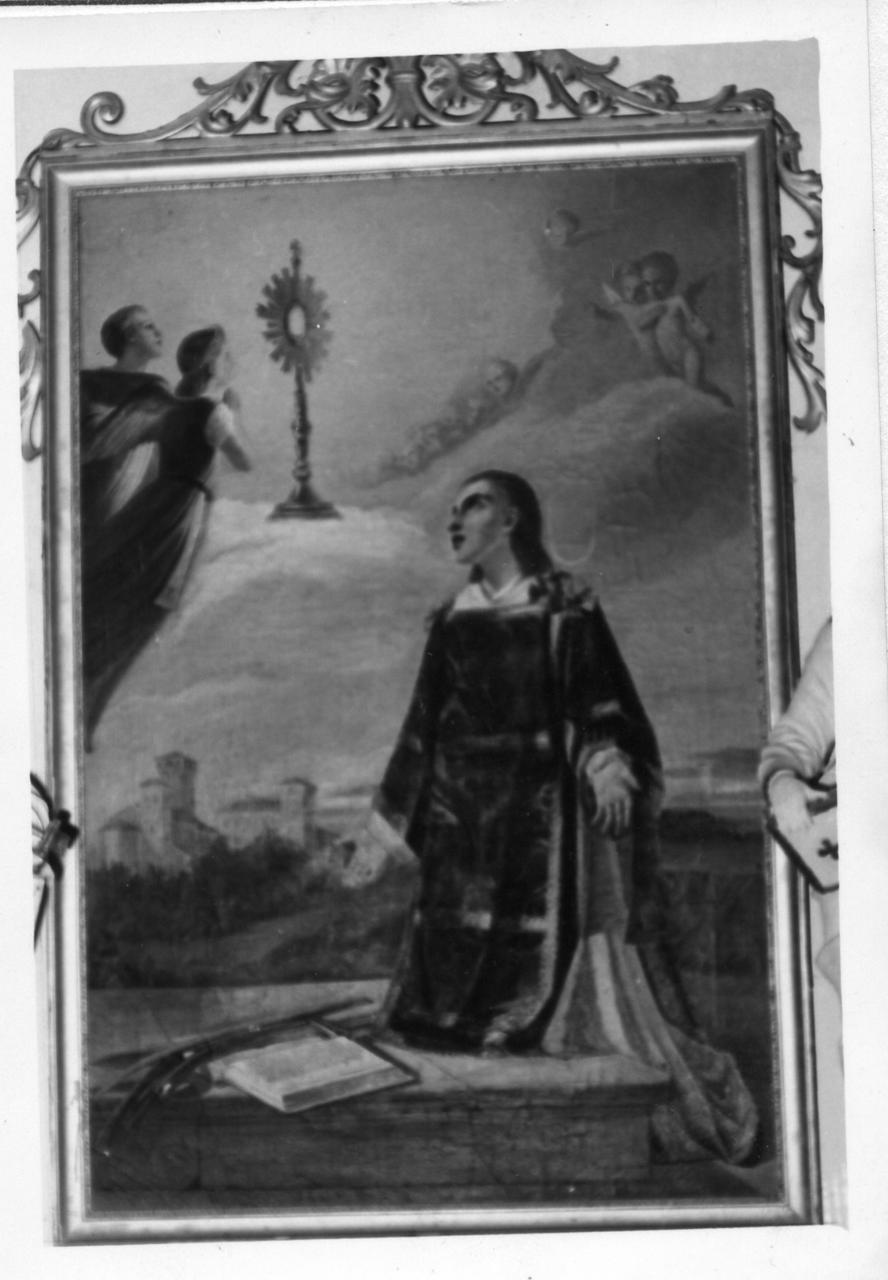 Sant'Antonino in adorazione del Santissimo Sacramento (dipinto) di Zattera Giuseppe (attribuito) (metà sec. XIX)