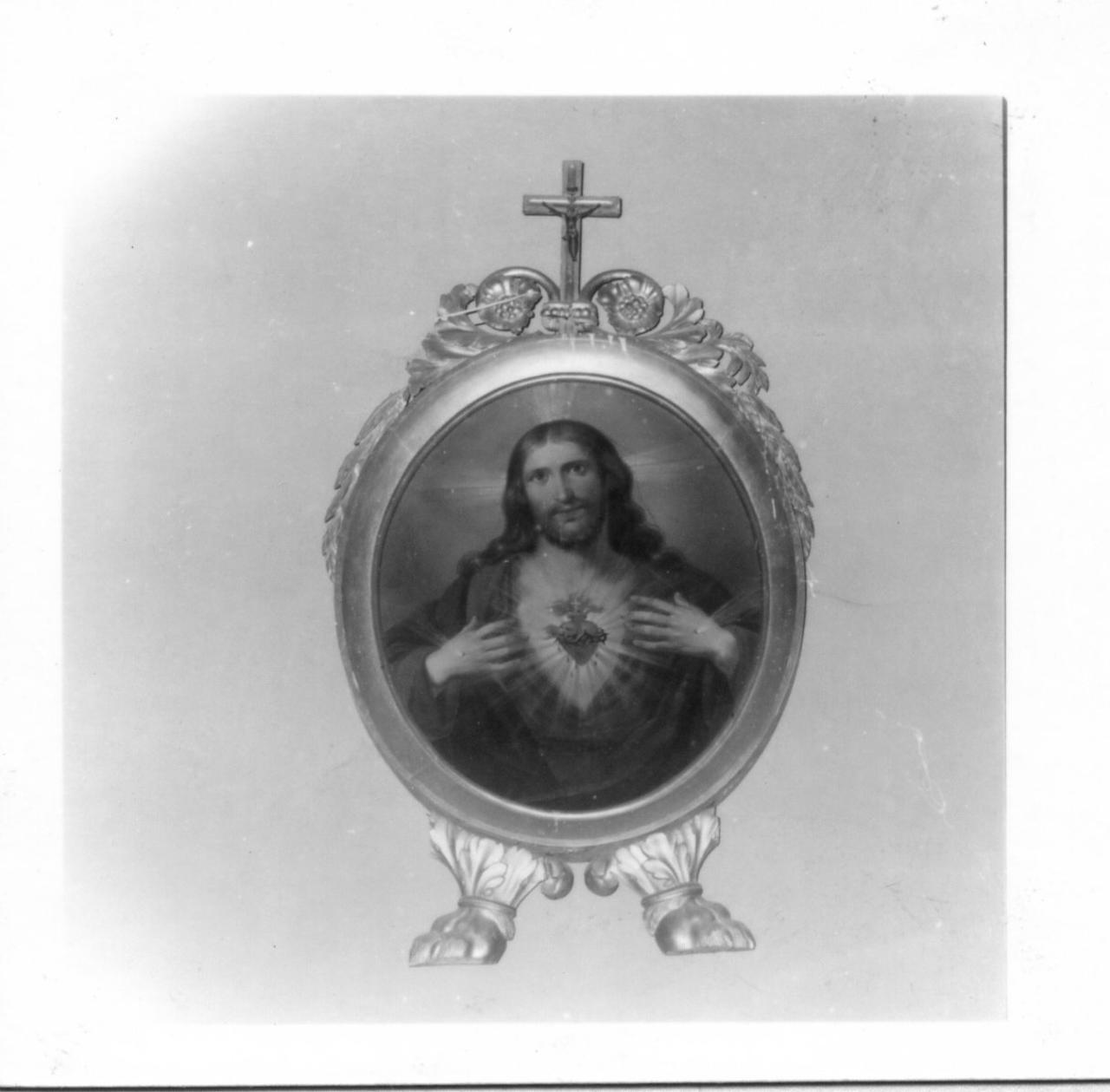 Sacro Cuore di Gesù (dipinto) di Manzini Luigi (attribuito) (metà sec. XIX)