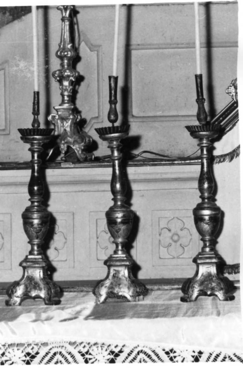 candeliere, serie - bottega emiliana (metà sec. XIX)