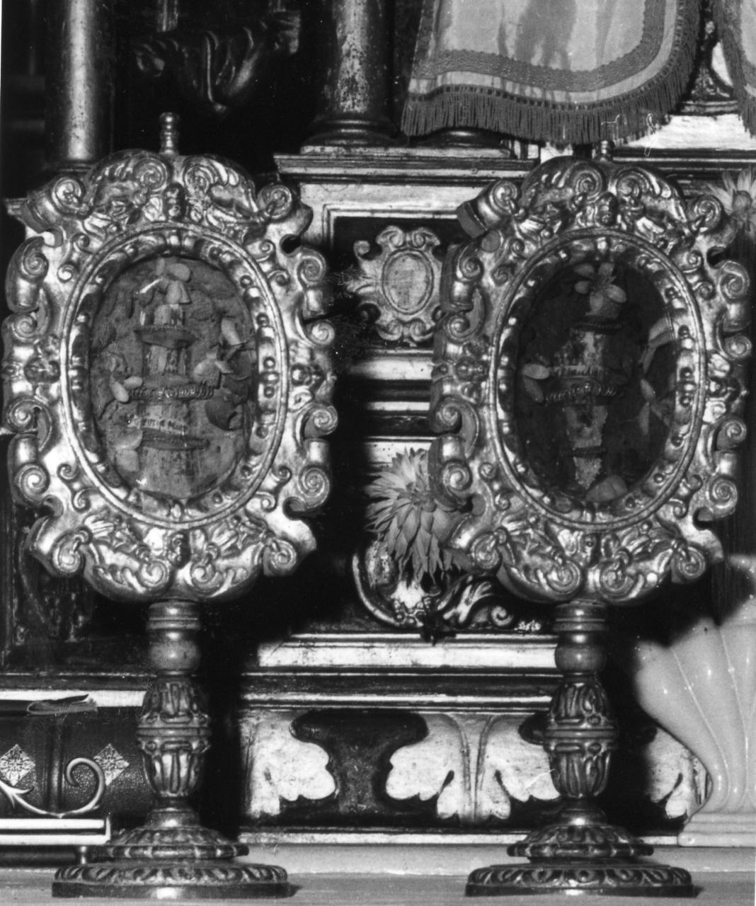 reliquiario, serie - bottega modenese (prima metà sec. XVII)