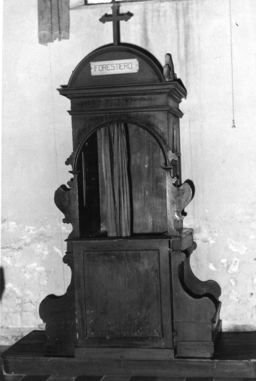 confessionale - bottega emiliana (sec. XVIII)