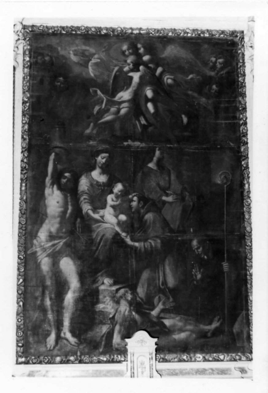 Madonna con Bambino e Santi (dipinto) di Massarini Girolamo (seconda metà sec. XVII)
