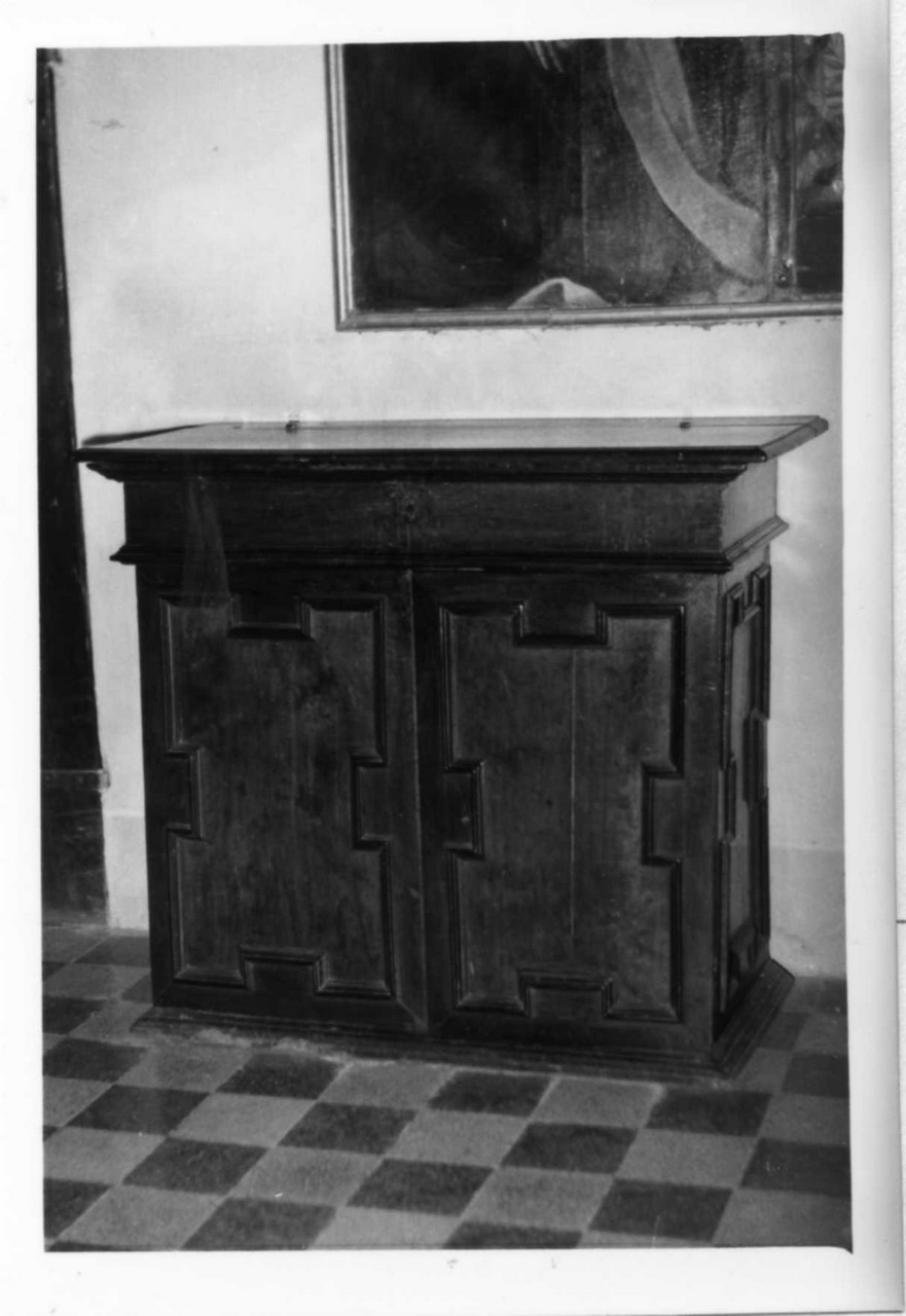 credenza - bottega reggiana (fine/inizio secc. XVII/ XVIII)