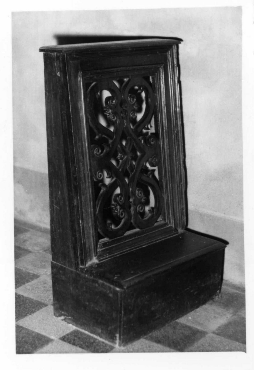 inginocchiatoio, serie - bottega reggiana (sec. XVII)