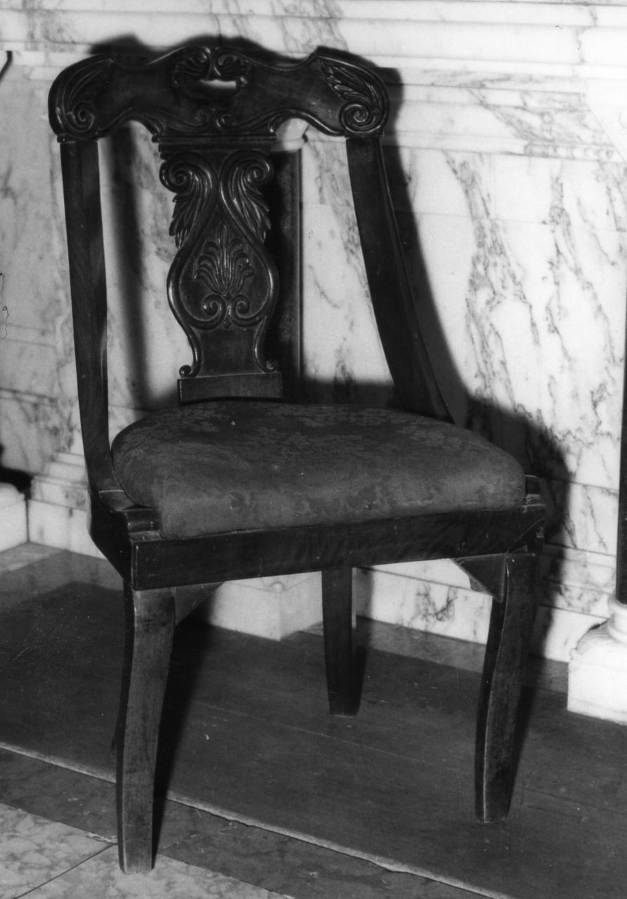 sedia - a gondola, serie - bottega emiliana (metà sec. XIX)