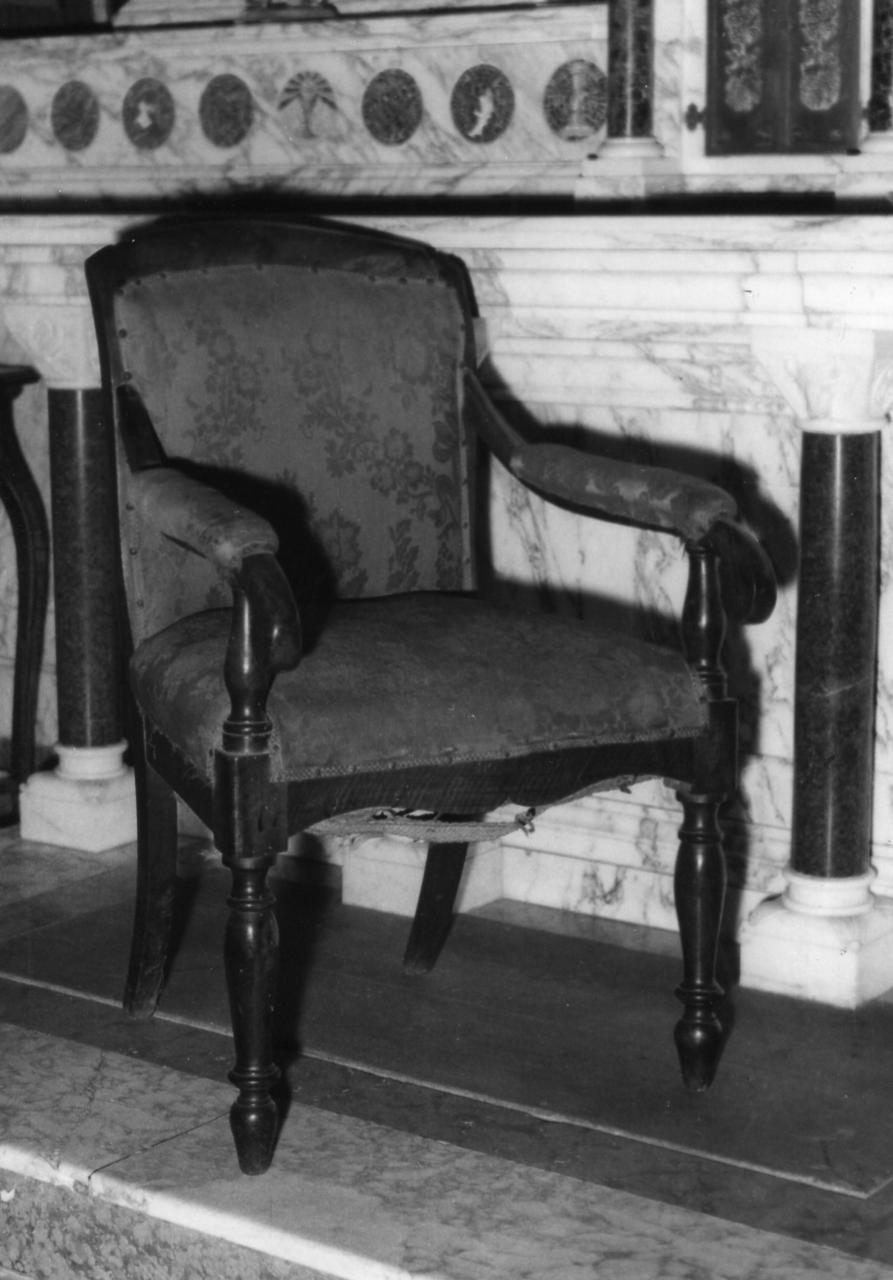 sedia - a braccioli - bottega emiliana (metà sec. XIX)