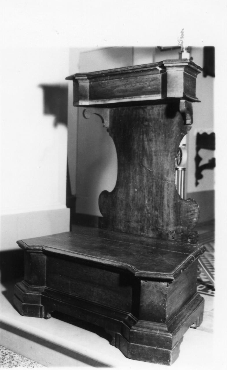 inginocchiatoio, serie - bottega emiliana (prima metà sec. XVIII)