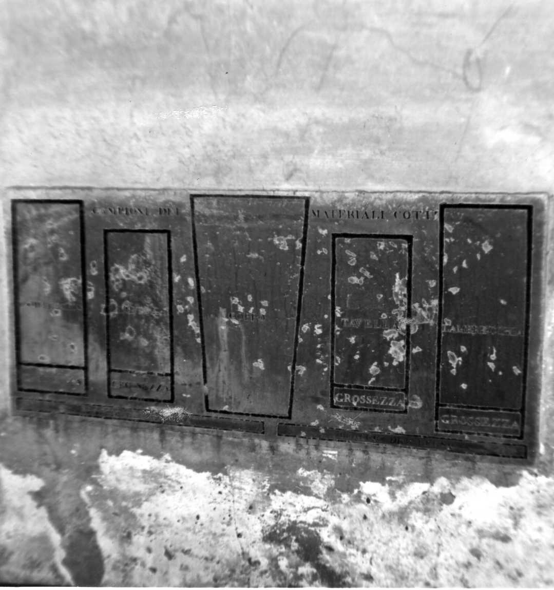 lapide documentaria - bottega reggiana (seconda metà sec. XVIII)