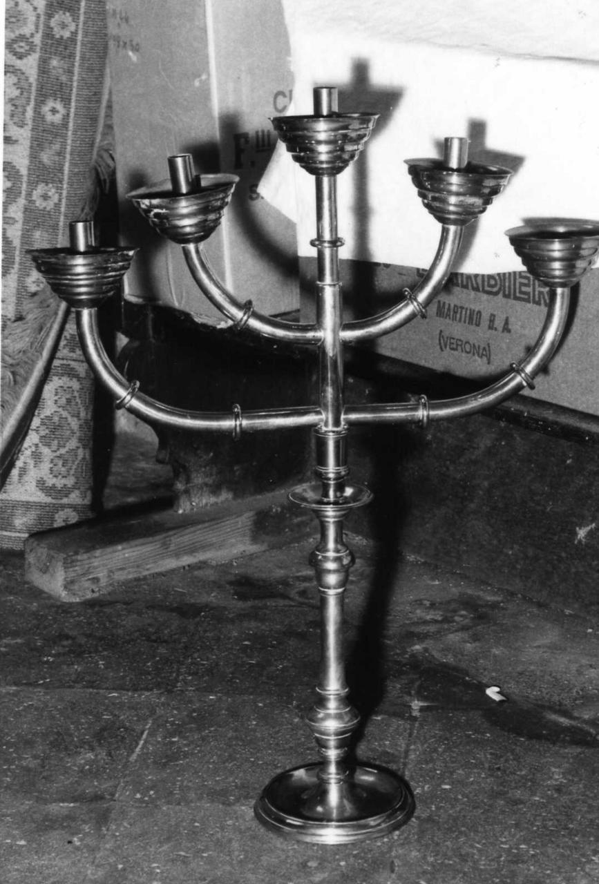 candelabro, serie - bottega emiliana (fine/inizio secc. XIX/ XX)