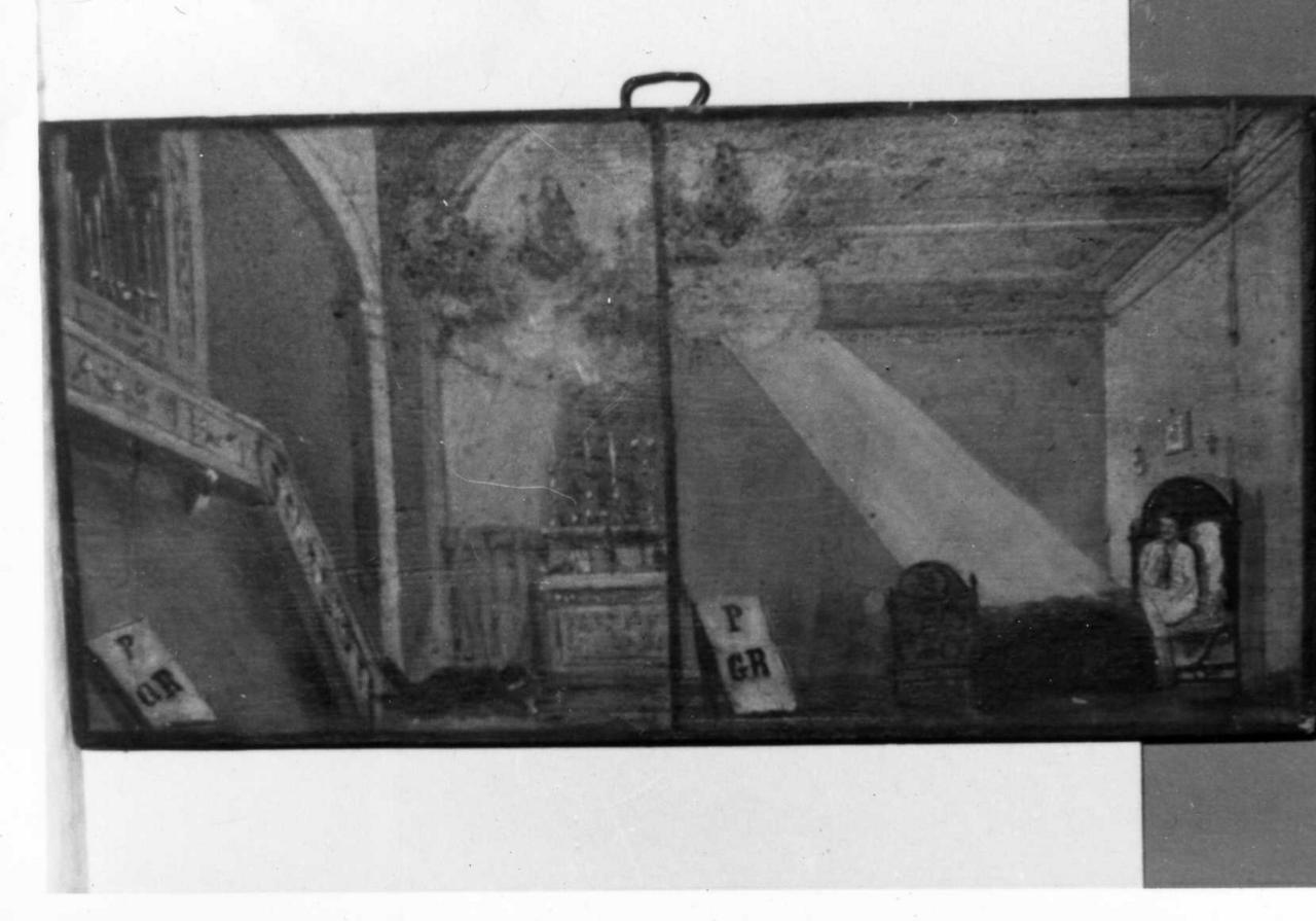 rovinosa caduta e infermo miracolato (dipinto) - ambito reggiano (sec. XIX)