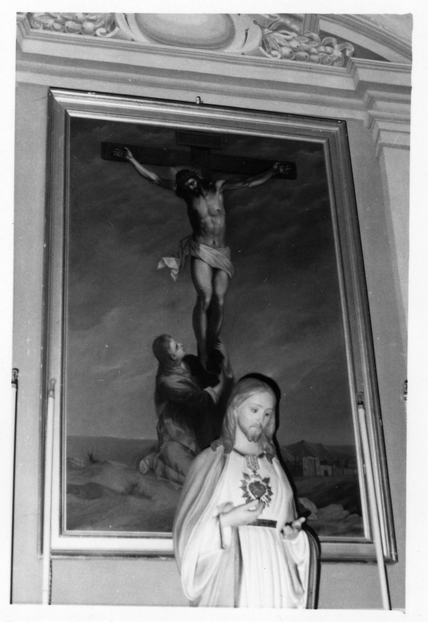 Santa Maria Maddalena ai piedi di Cristo crocifisso (dipinto) di Marinelli (sec. XIX)