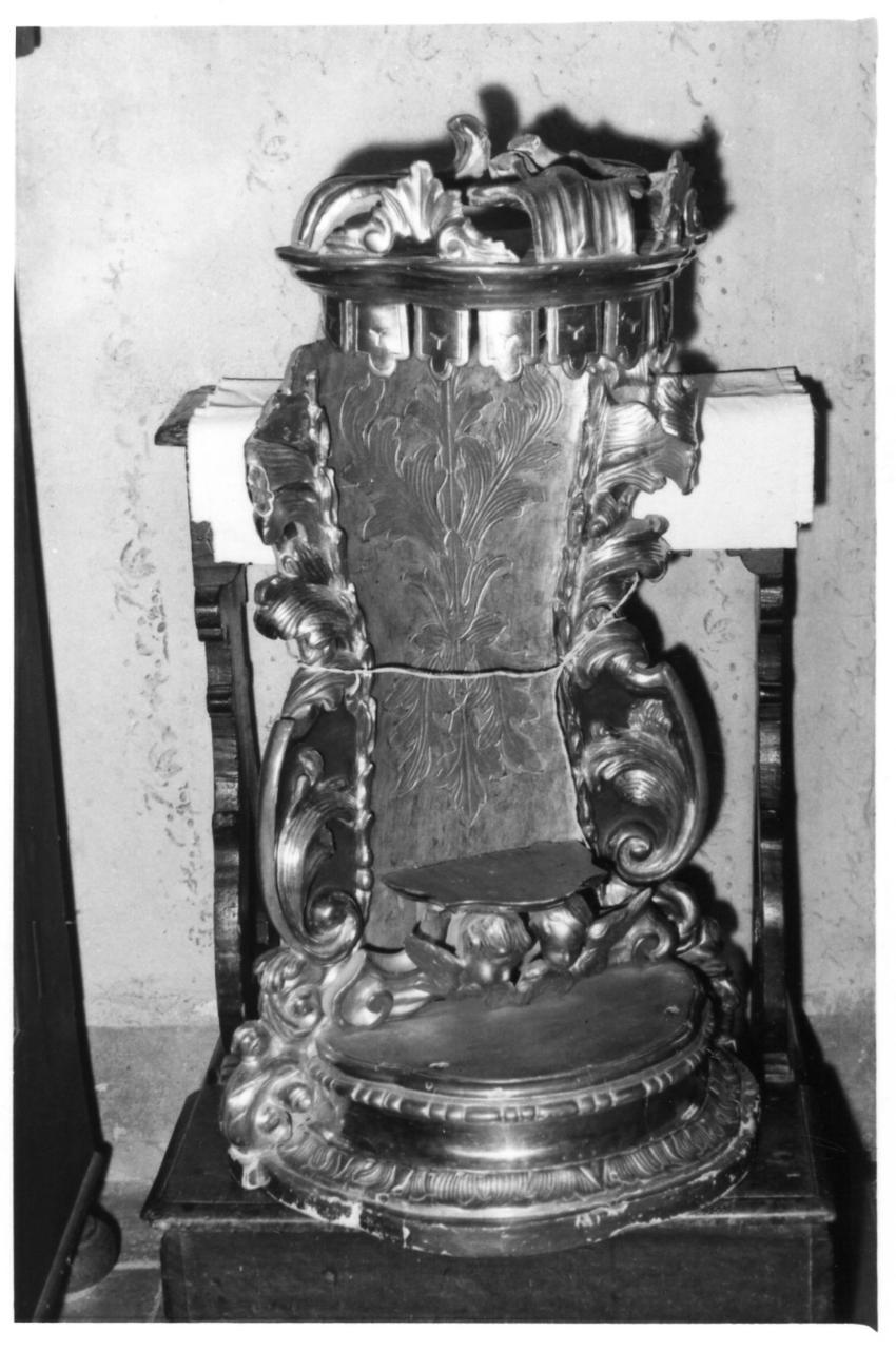 tronetto per esposizione eucaristica - bottega emiliana (sec. XIX)