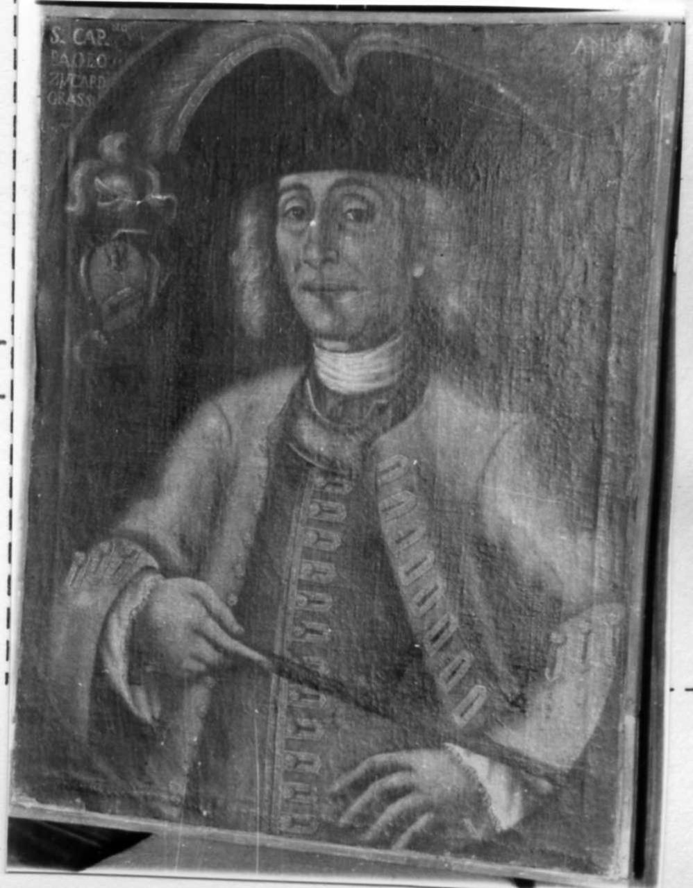 ritratto di Paolo Zuccardi Grassi (dipinto) - ambito reggiano (metà sec. XVIII)