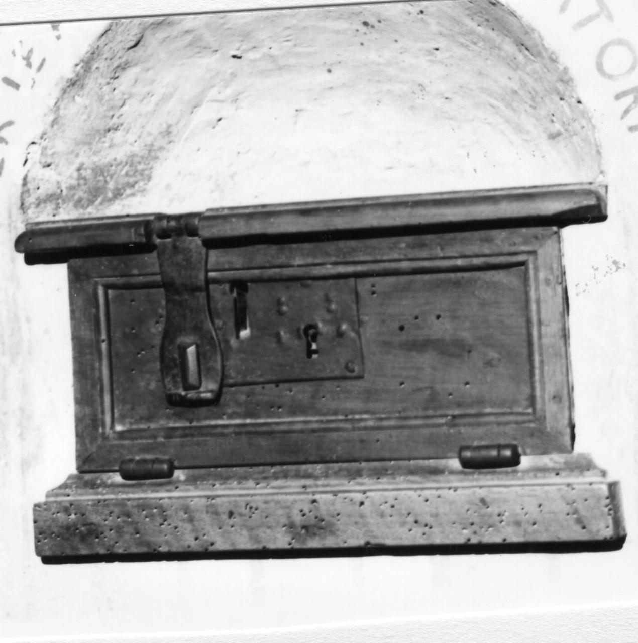 cassetta per elemosine, serie - bottega modenese (metà sec. XIX)