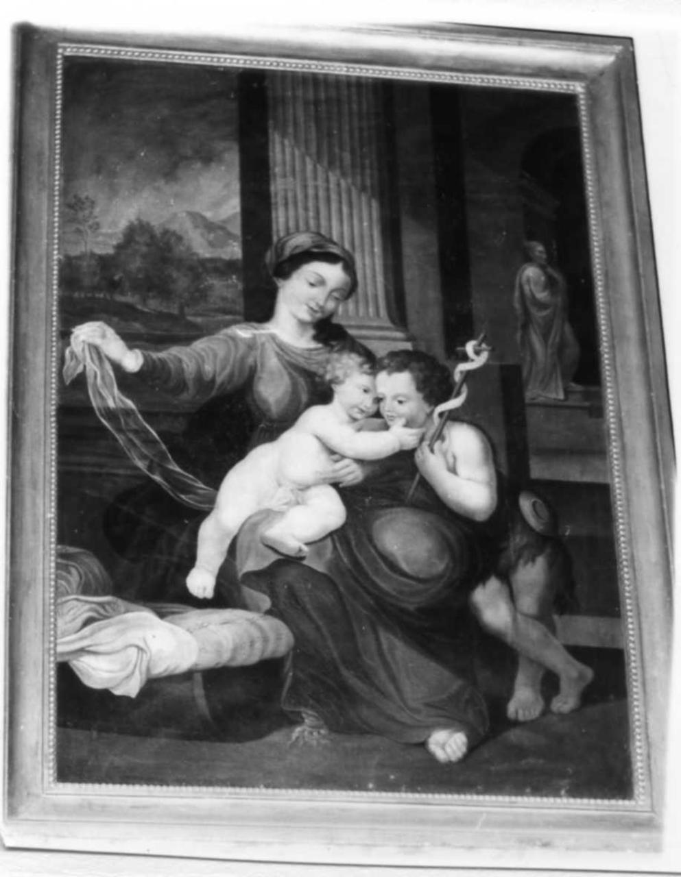 Sacra Famiglia con San Giovanni Battista bambino (dipinto) - ambito reggiano (prima metà sec. XIX)