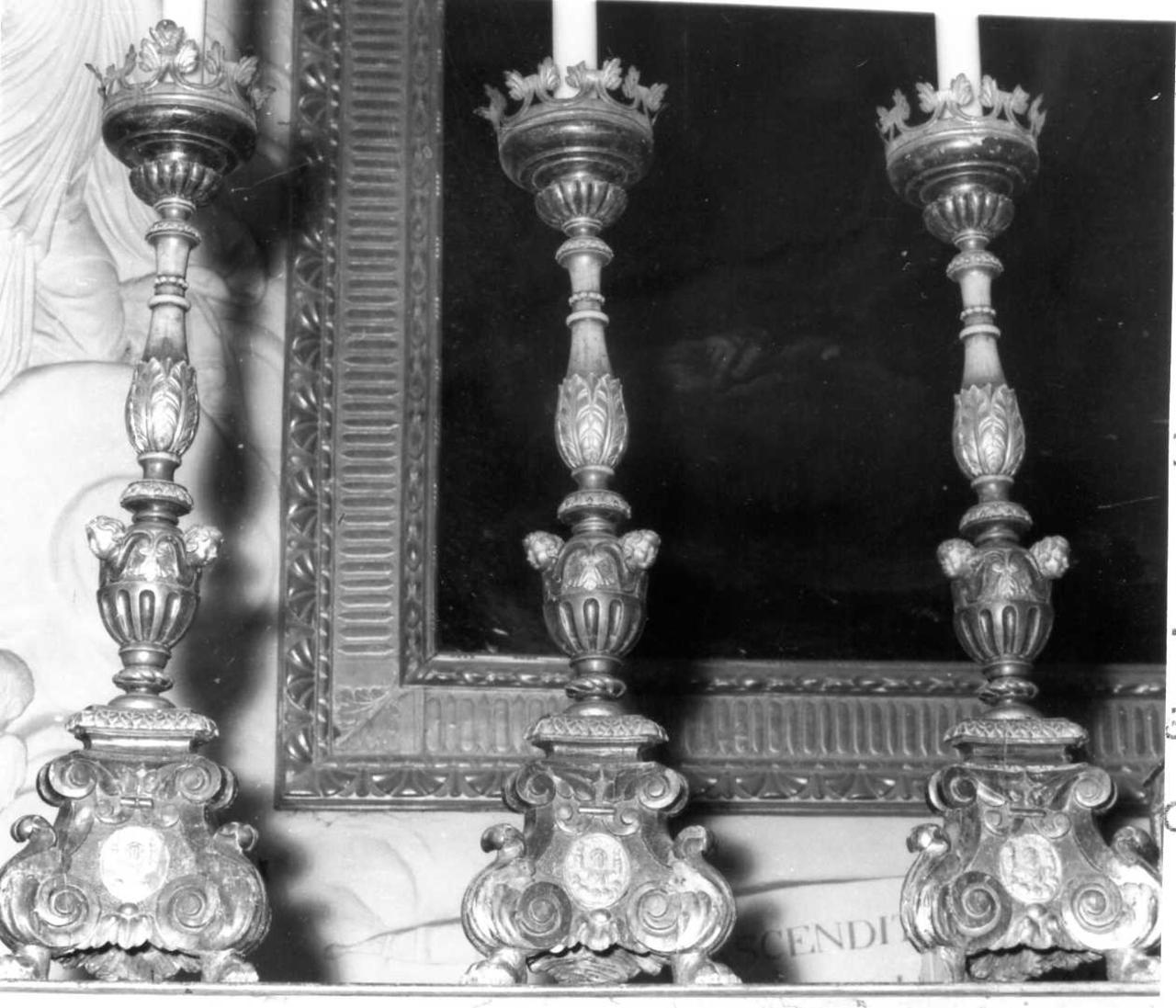 candeliere, serie - bottega emiliana (prima metà sec. XIX)