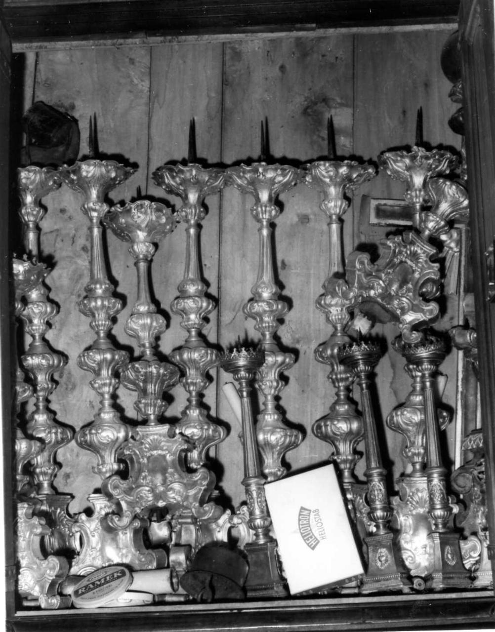 candeliere, serie - bottega bolognese (seconda metà sec. XVIII)