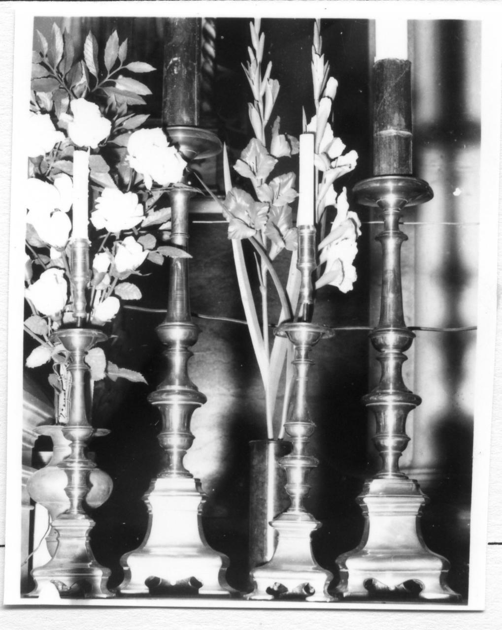 candeliere, serie - bottega emiliana (metà sec. XIX)