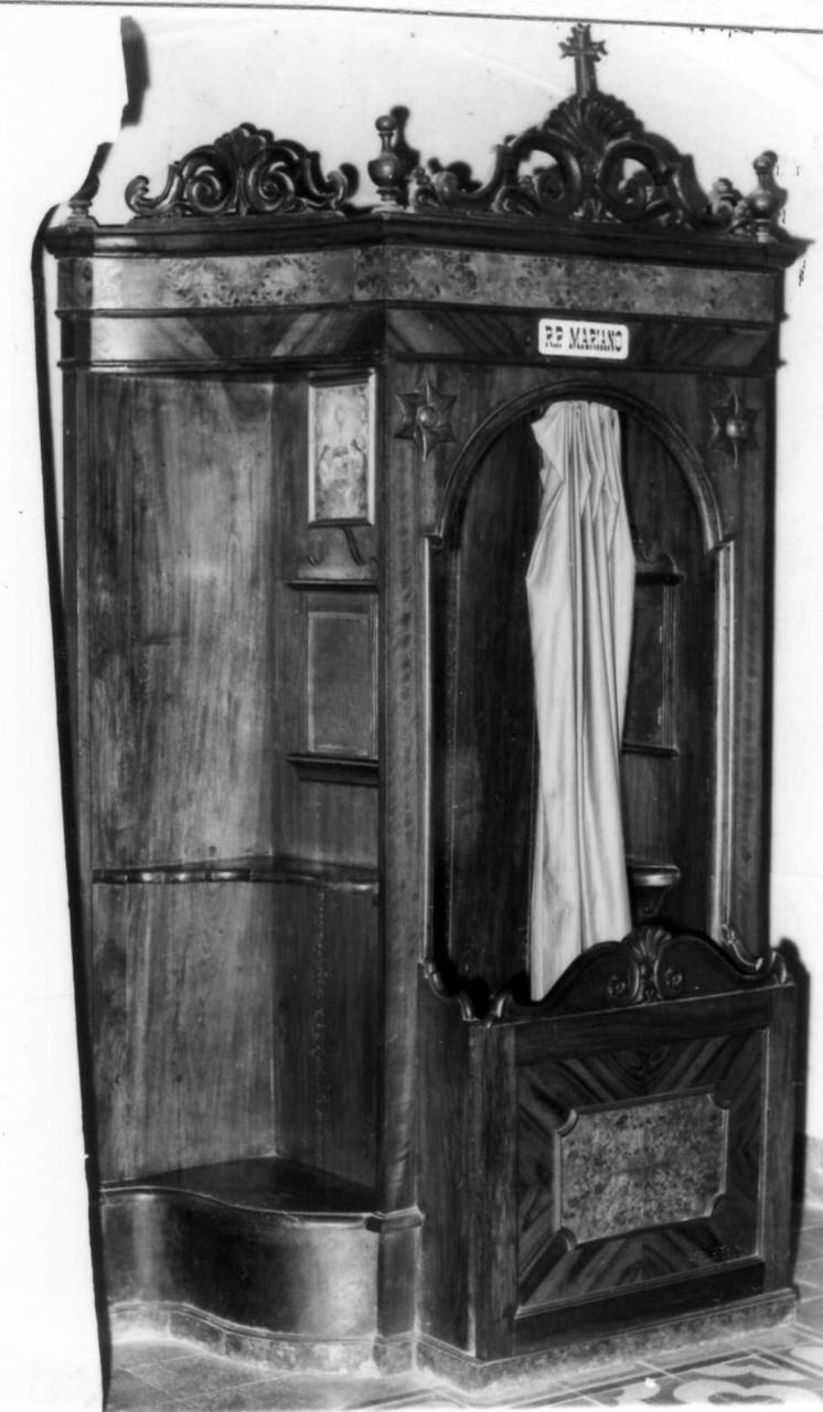 confessionale, serie - bottega modenese (seconda metà sec. XIX)