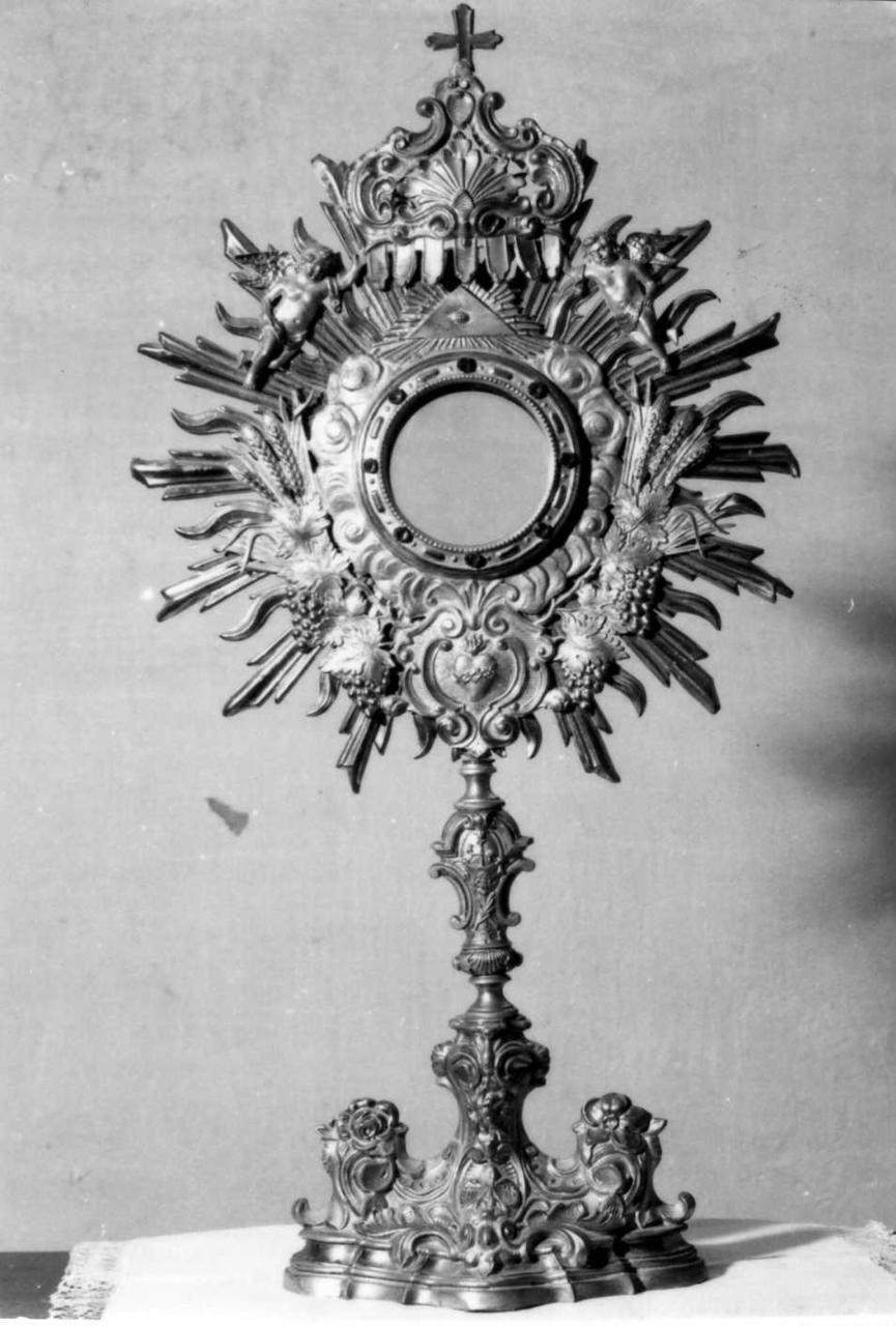 ostensorio - a raggiera - bottega italiana (fine sec. XIX)