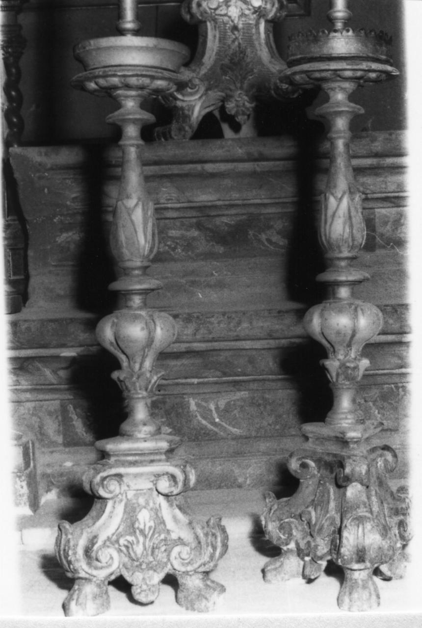 candeliere, serie - bottega emiliana (inizio sec. XVIII)