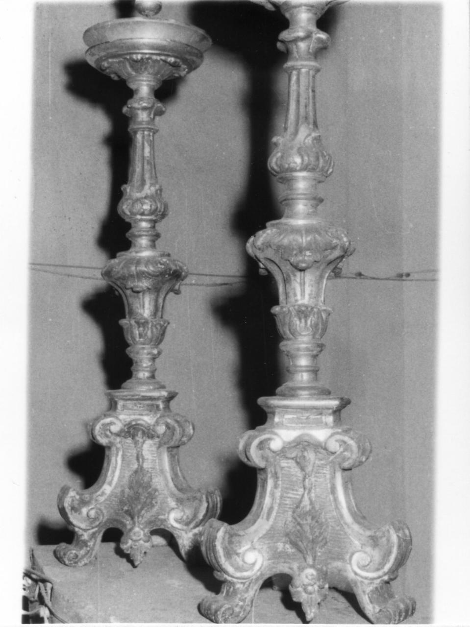 candeliere, serie - bottega emiliana (metà sec. XVIII)