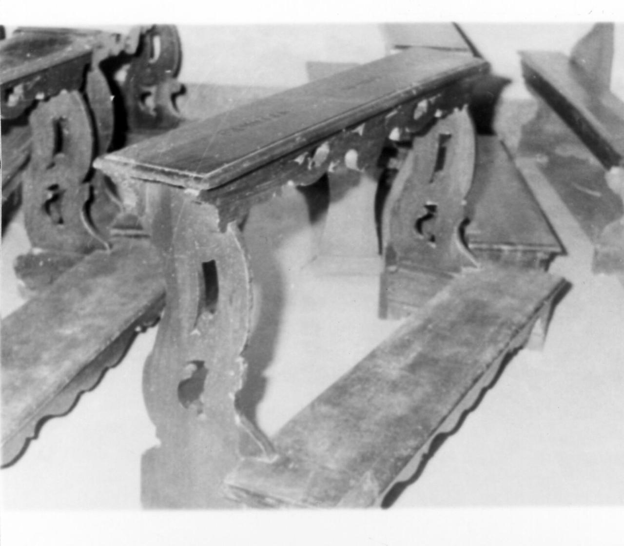 banco da chiesa, serie - bottega reggiana (sec. XVIII)