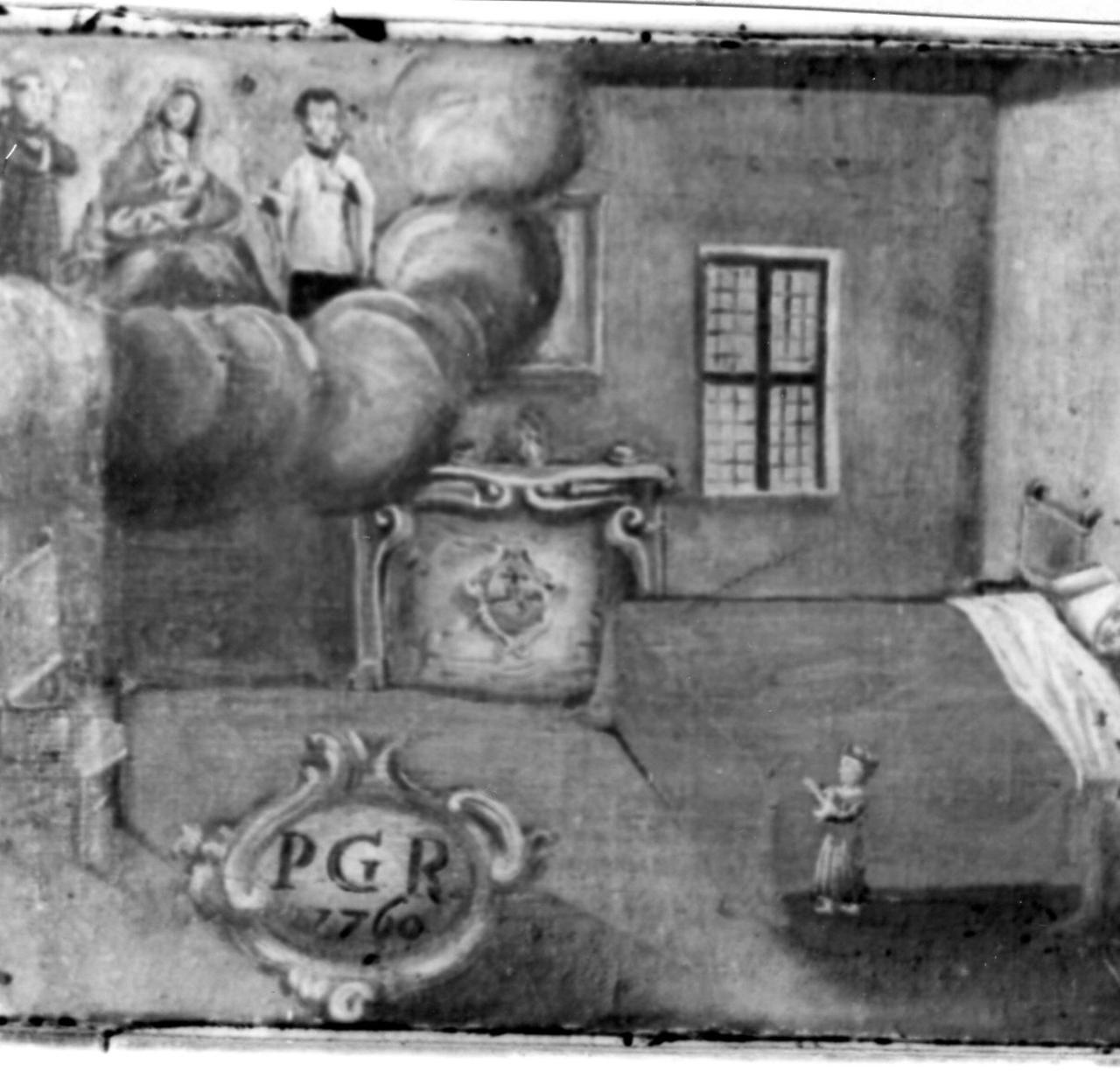 ammalato a letto (ex voto) - ambito reggiano (sec. XVIII)