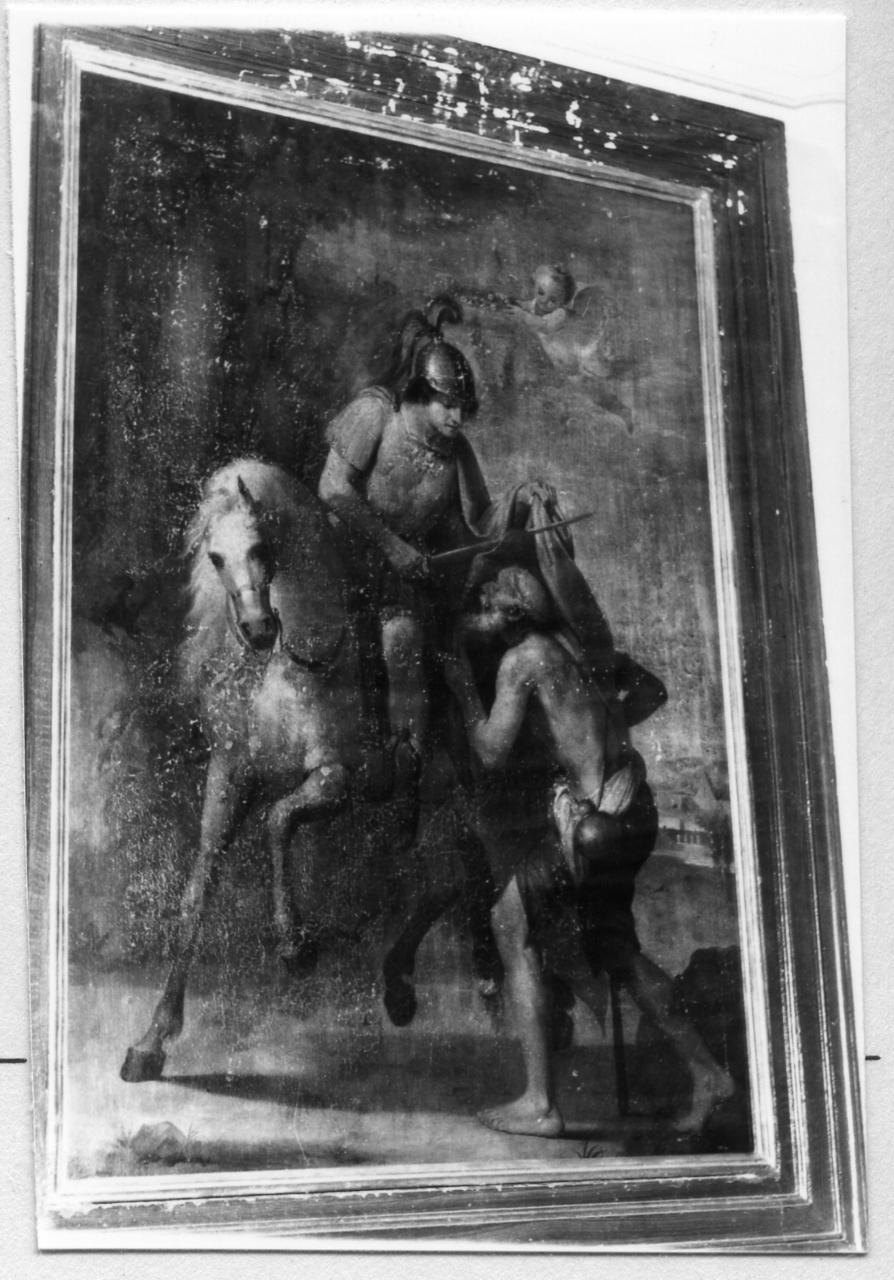 San Martino dona parte del mantello al povero (dipinto) di Malatesta Adeodato (attribuito) (prima metà sec. XIX)