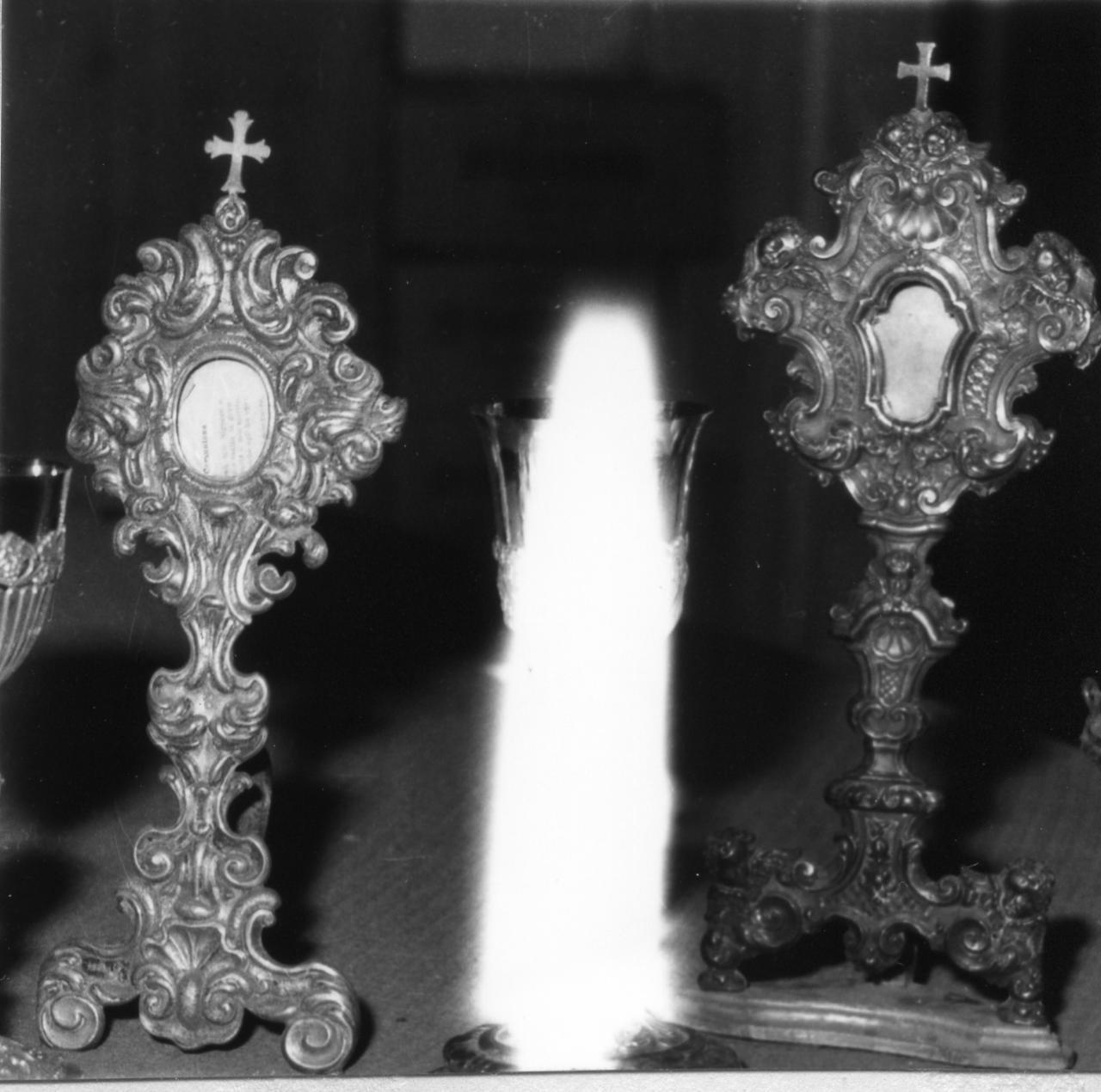 reliquiario, serie - bottega emiliana (metà sec. XVIII)