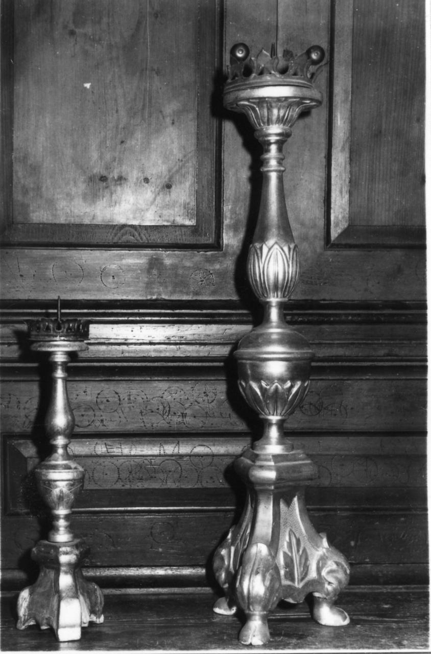 candeliere, serie - bottega emiliana (prima metà sec. XIX)