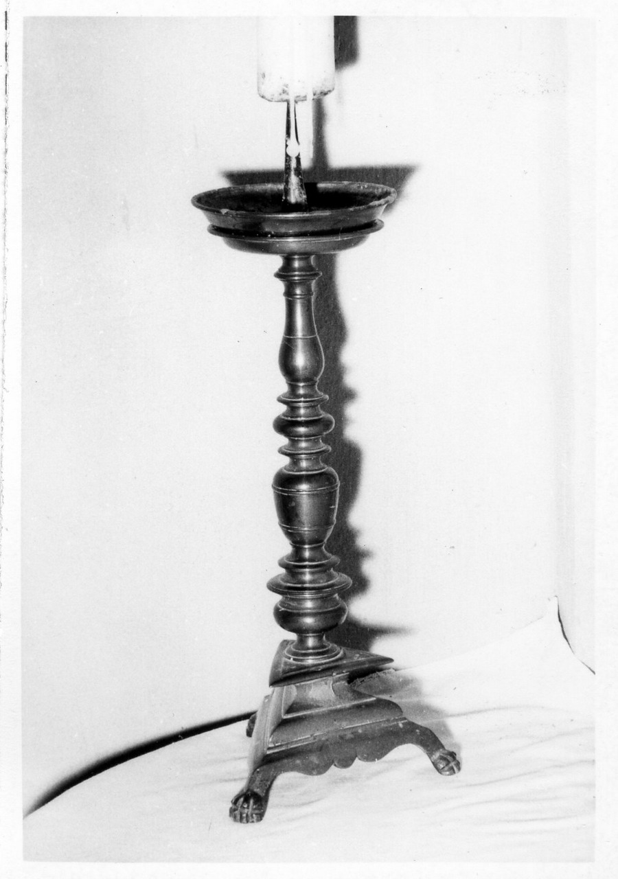 candeliere - bottega reggiana (fine/inizio secc. XVII/ XVIII)