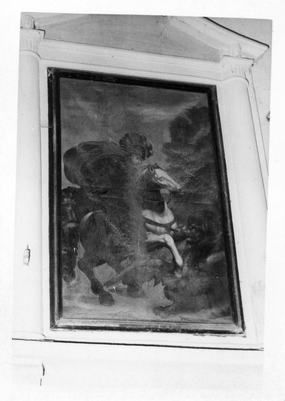San Giorgio uccide il drago (dipinto) - ambito emiliano (sec. XVII)