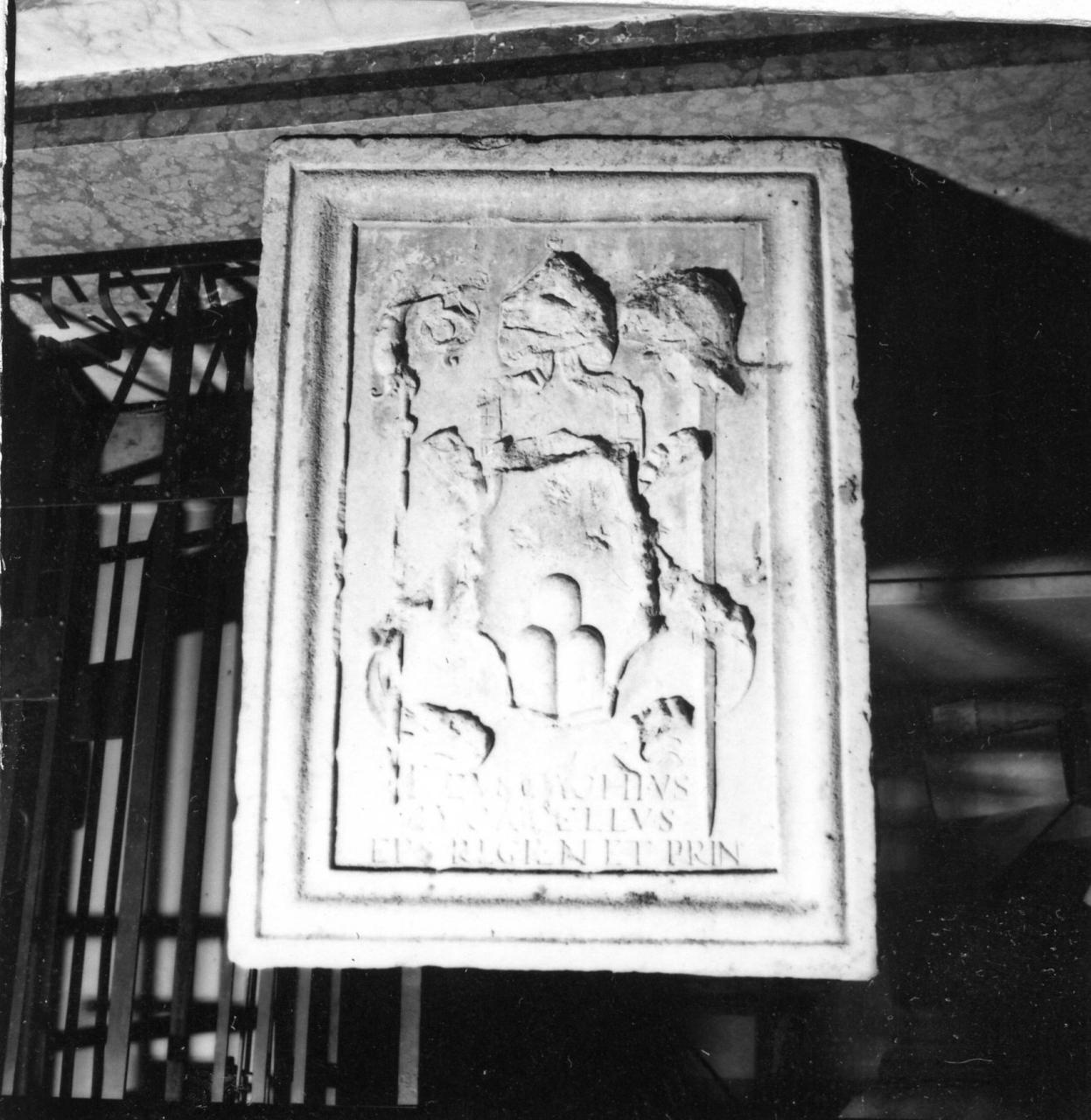 lapide commemorativa - bottega reggiana (fine sec. XVI)